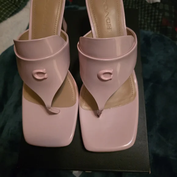 Coach Women's Blush Pink Slide Sandals - Picture 3 of 5